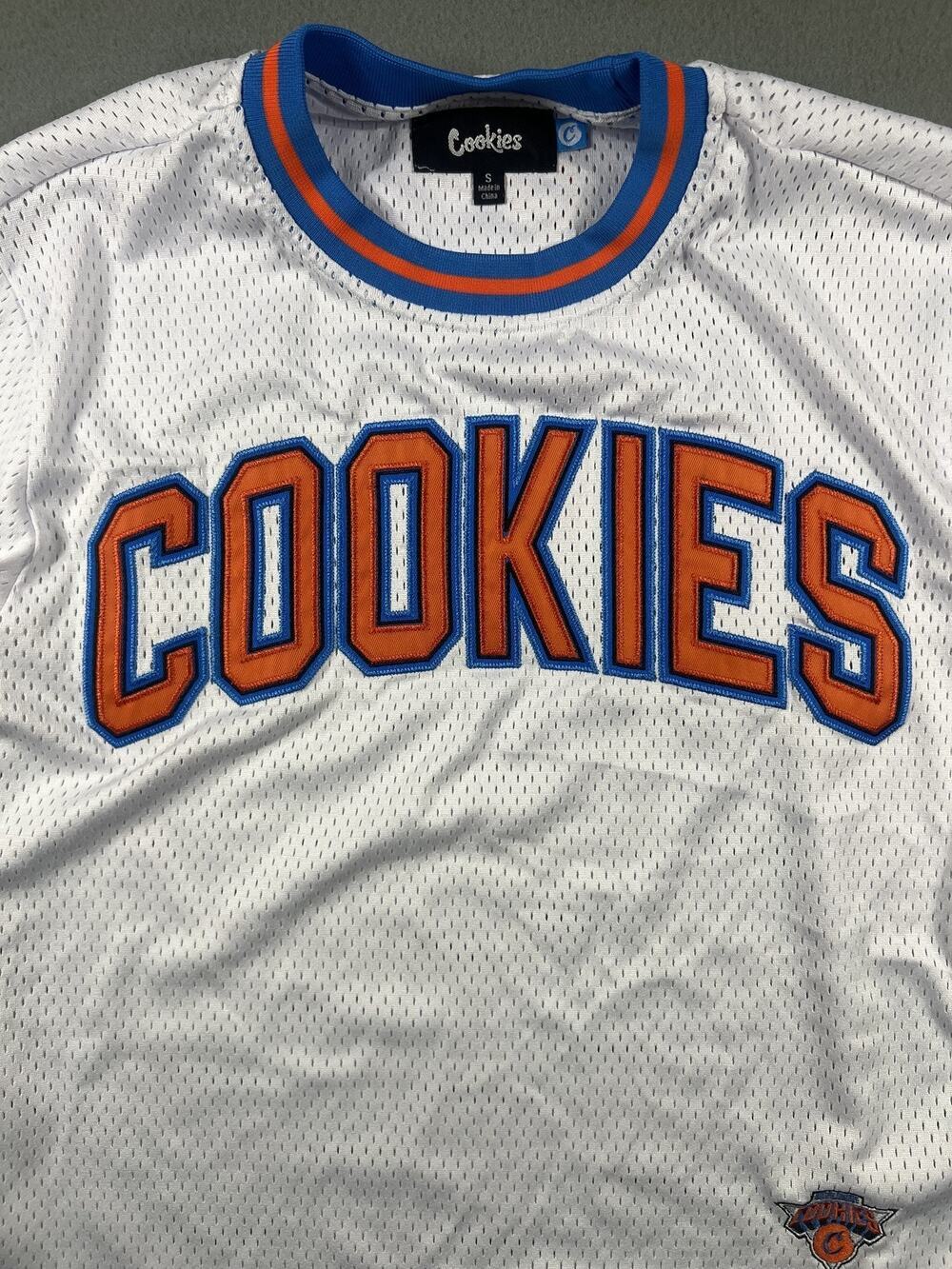 Cookies SF Mesh Jersey T-Shirt Mens Size S NY Knicks Colors Streetwear